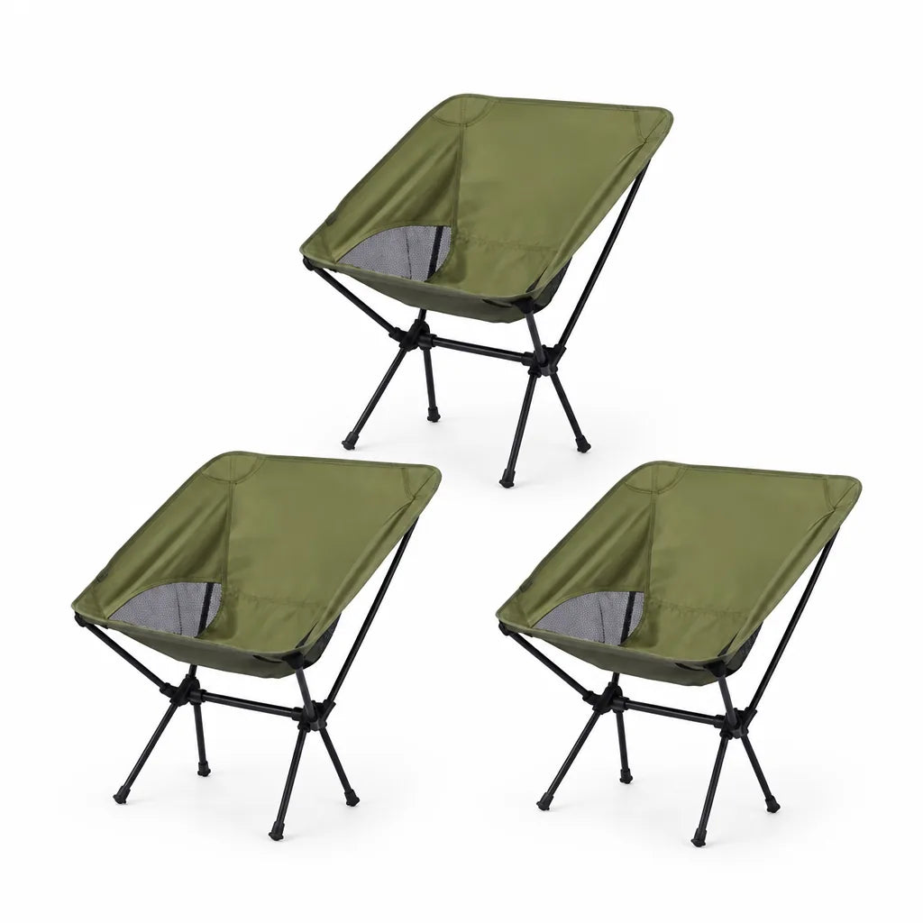 Camping Chairs Foldable & Ultralight Set of 3
