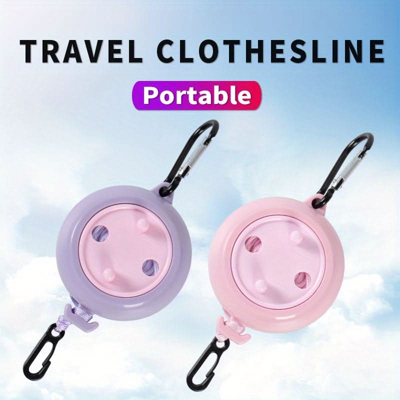 Camping Clothesline Adjustable Elastic Rope & Reinforced Clips