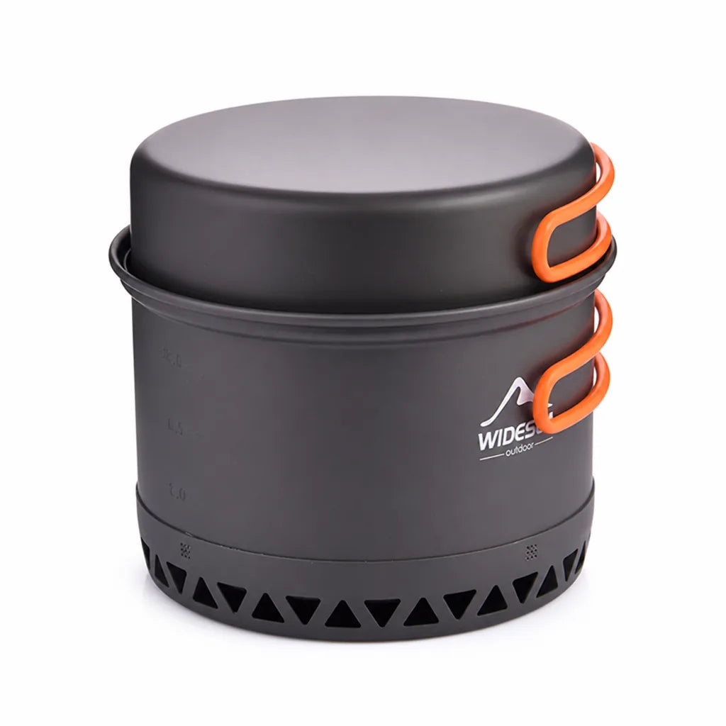 Camping Cookware Set 2.3L Nesting Lightweight & Heat-Resistant