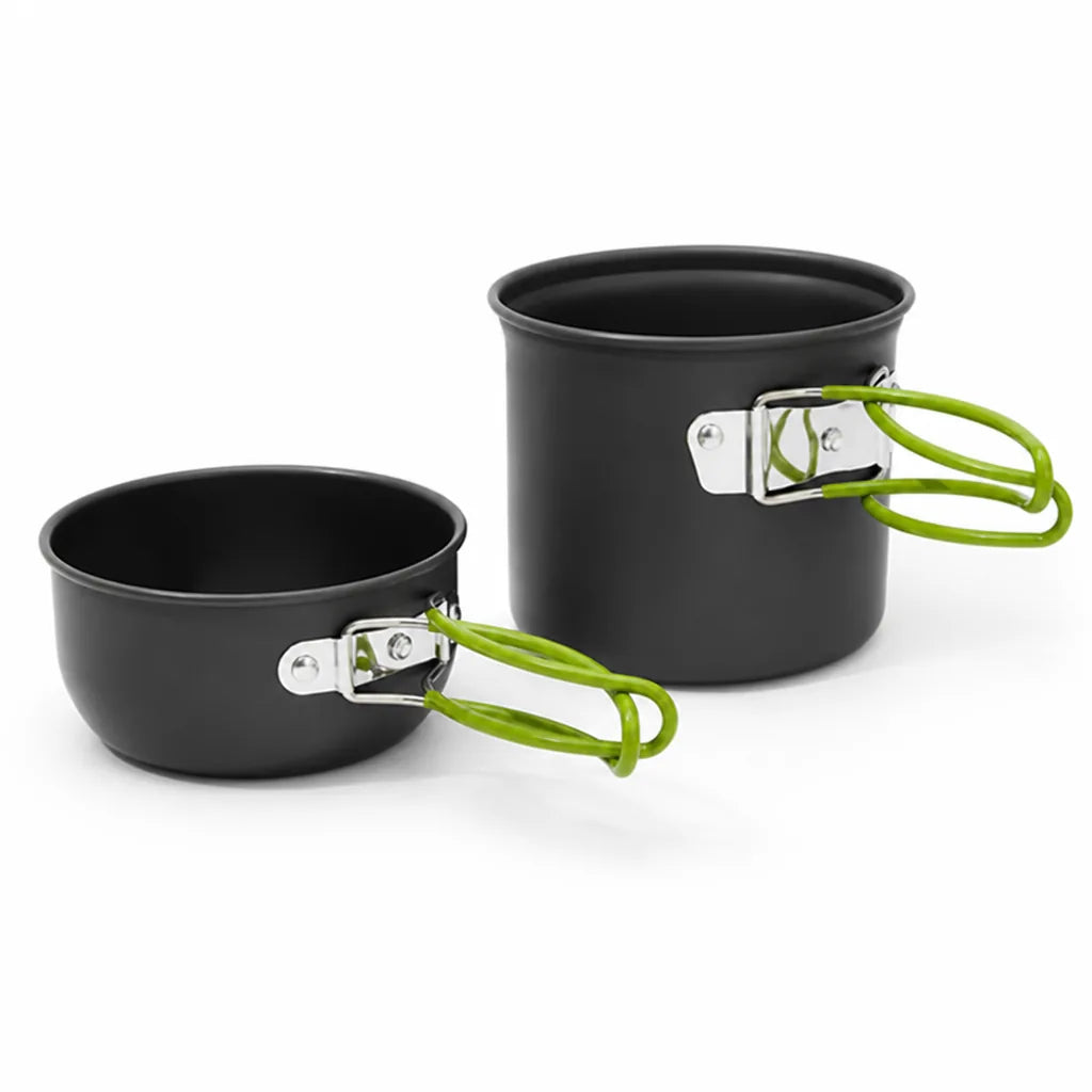Camping Cookware Set Foldable Aluminum Pot & Carry Bag