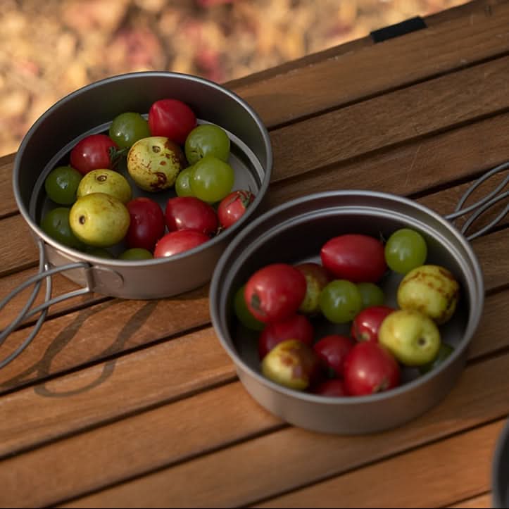Camping Cookware Set Rustproof Stainless Steel Lightweight & Compact