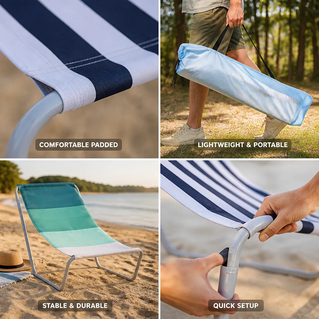 Camping Cot Lightweight Padded Quick Setup