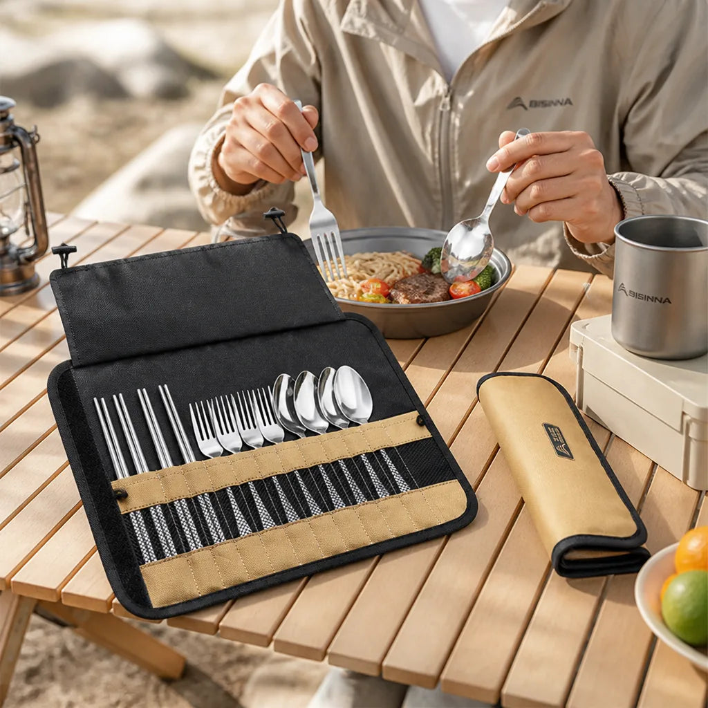 Camping Cutlery Set 304 Stainless Steel Set of 12