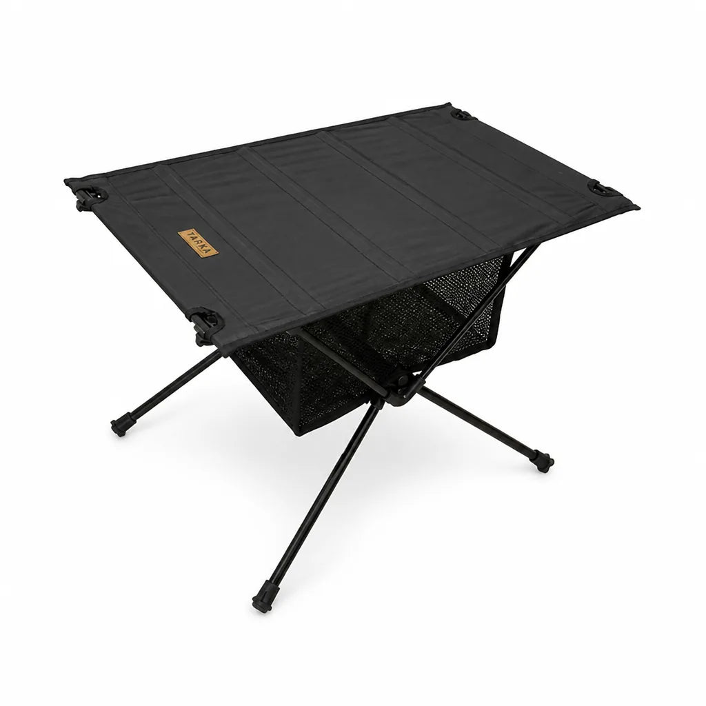 Camping Folding Table Lightweight Aluminum Roll-Up With Net Bag