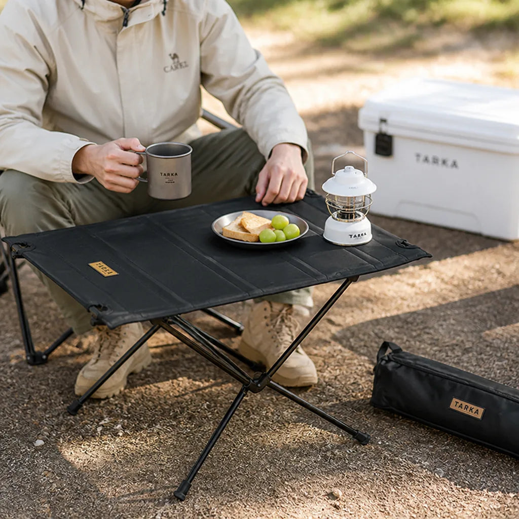 Camping Folding Table Lightweight Aluminum Roll-Up With Net Bag