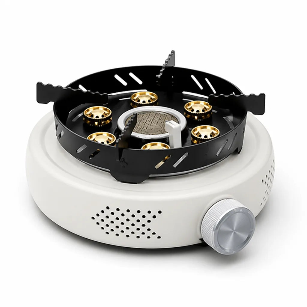 Camping Gas Stove 12800W Windproof Split Burner Includes Adapter