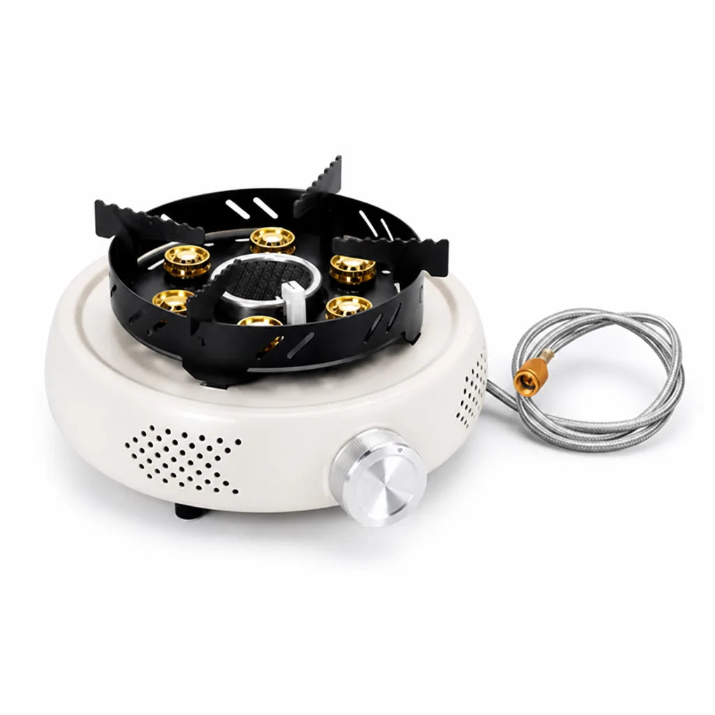 Camping Gas Stove 12800W Windproof Split Burner Includes Adapter