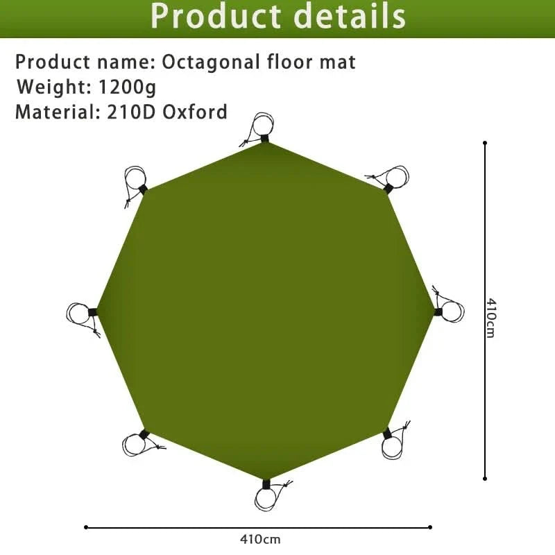 Camping Groundsheet 5000mm Waterproof 210D Oxford With Stakes