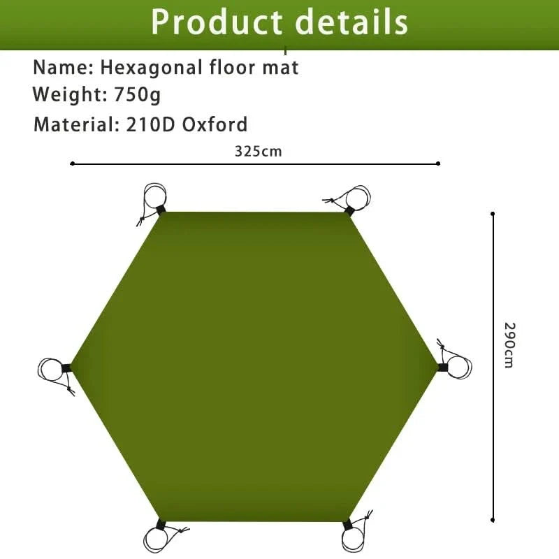 Camping Groundsheet 5000mm Waterproof 210D Oxford With Stakes