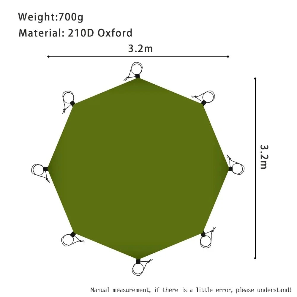 Camping Groundsheet 5000mm Waterproof 210D Oxford With Stakes