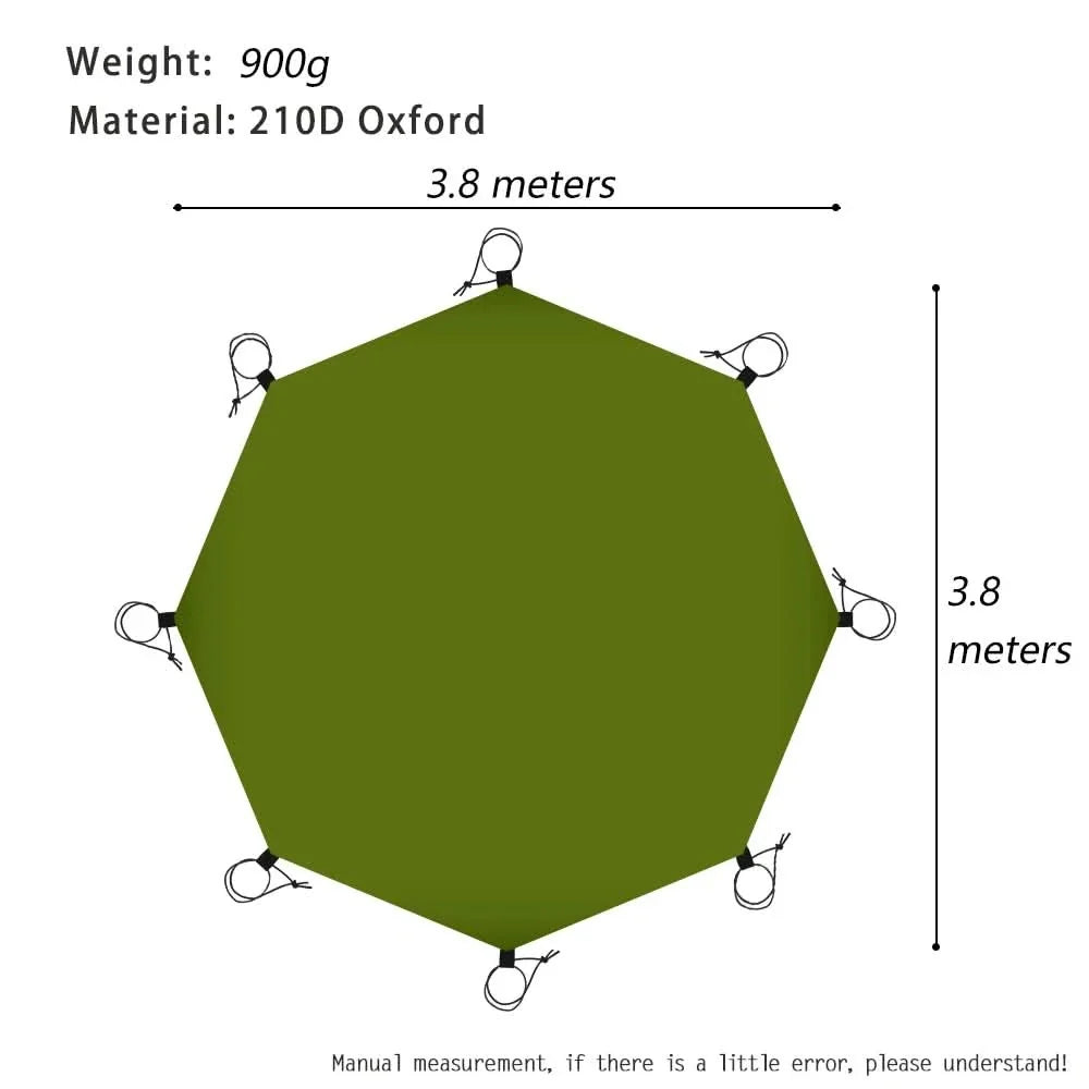 Camping Groundsheet 5000mm Waterproof 210D Oxford With Stakes