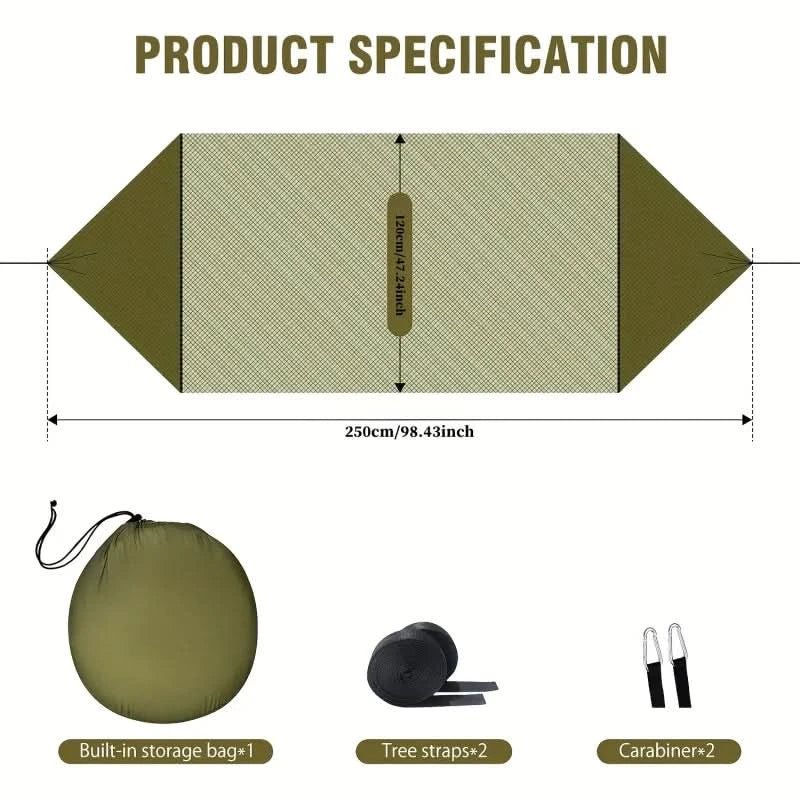 Camping Hammock Ultralight Integrated Mosquito Net 660 Lb Capacity