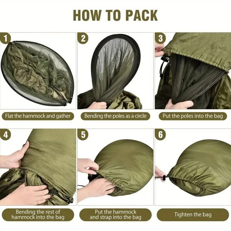 Camping Hammock Ultralight Integrated Mosquito Net 660 Lb Capacity