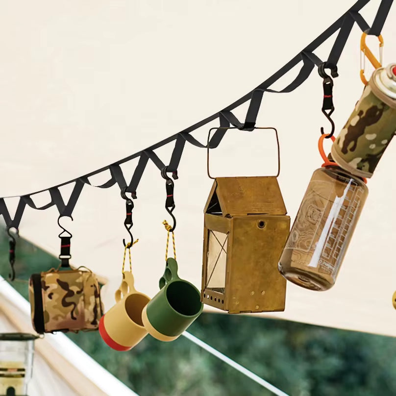 Camping Hanging Strap Adjustable 1.8m To 5m Woven Windproof
