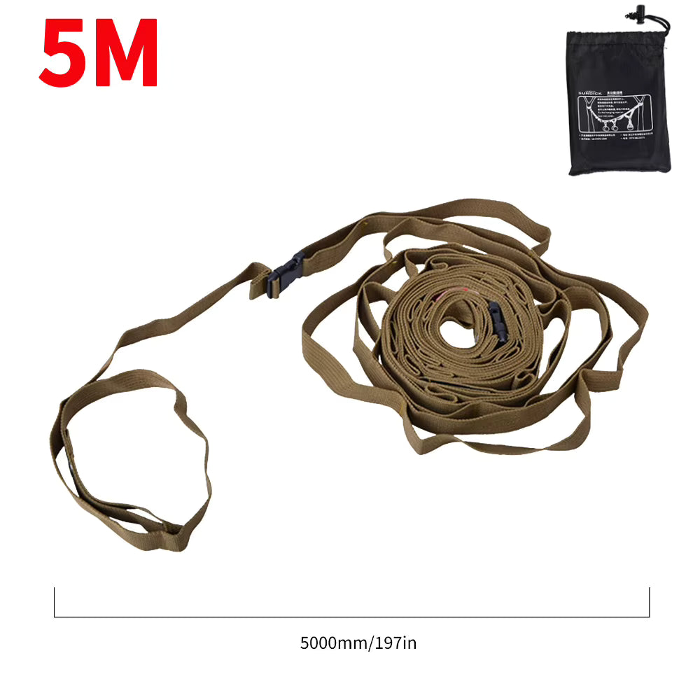 Camping Hanging Strap Adjustable 1.8m To 5m Woven Windproof