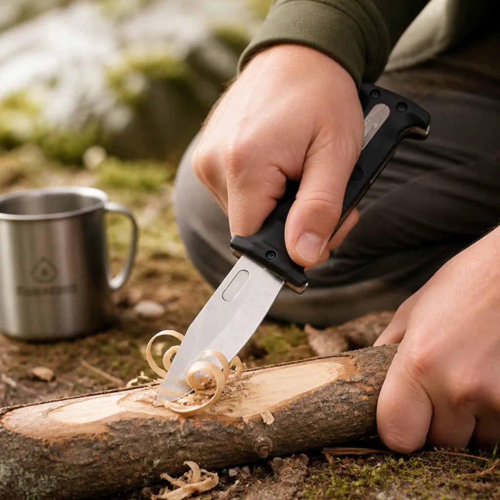 Camping Knife D2 Steel Fixed Blade Corrosion-Resistant