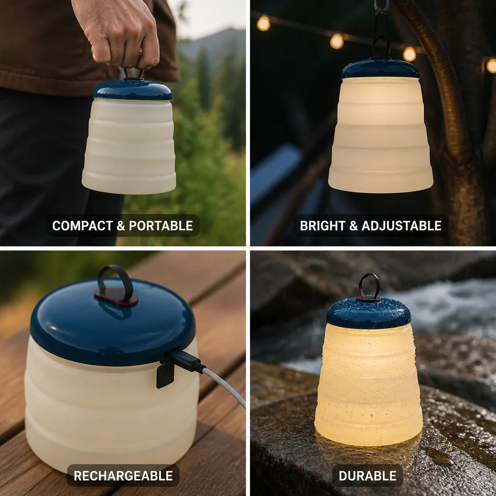 Camping Lantern Collapsible Rechargeable LED