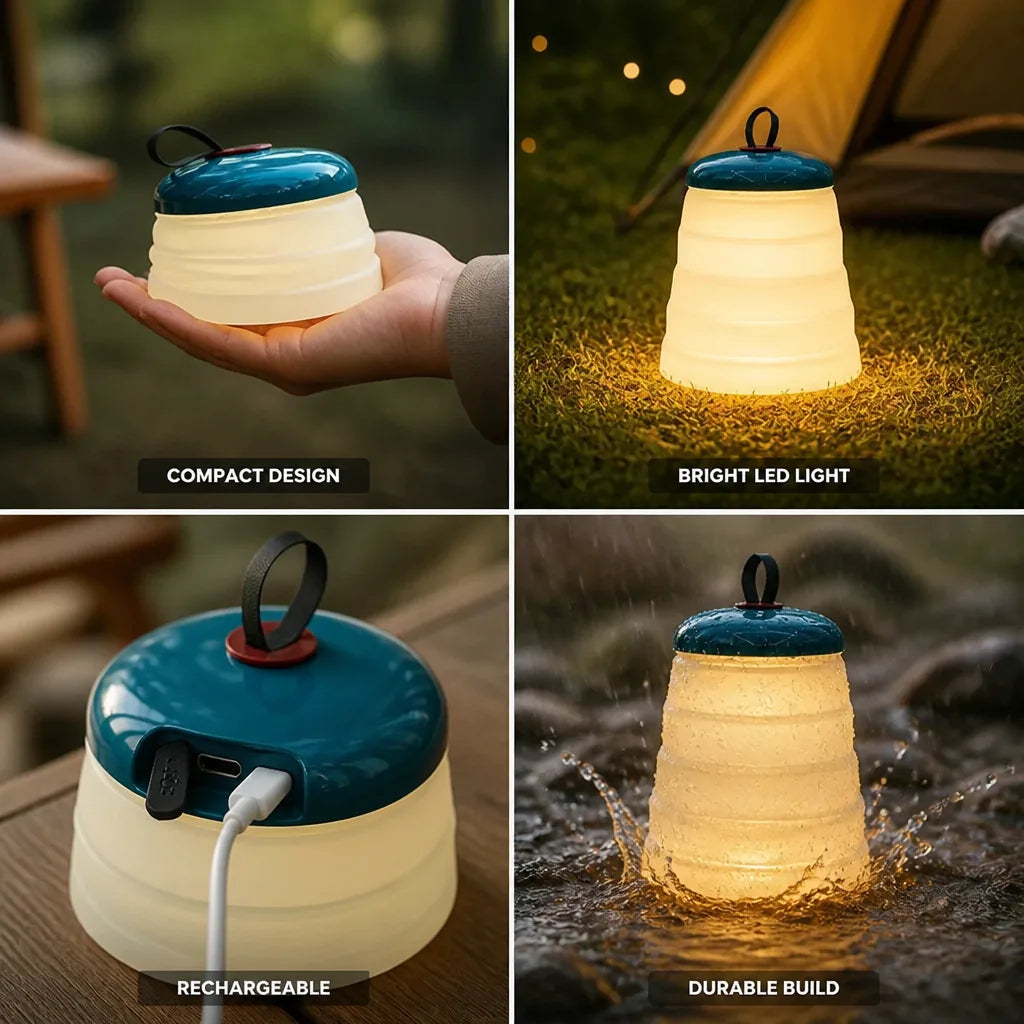 Camping Lantern Rechargeable LED Collapsible