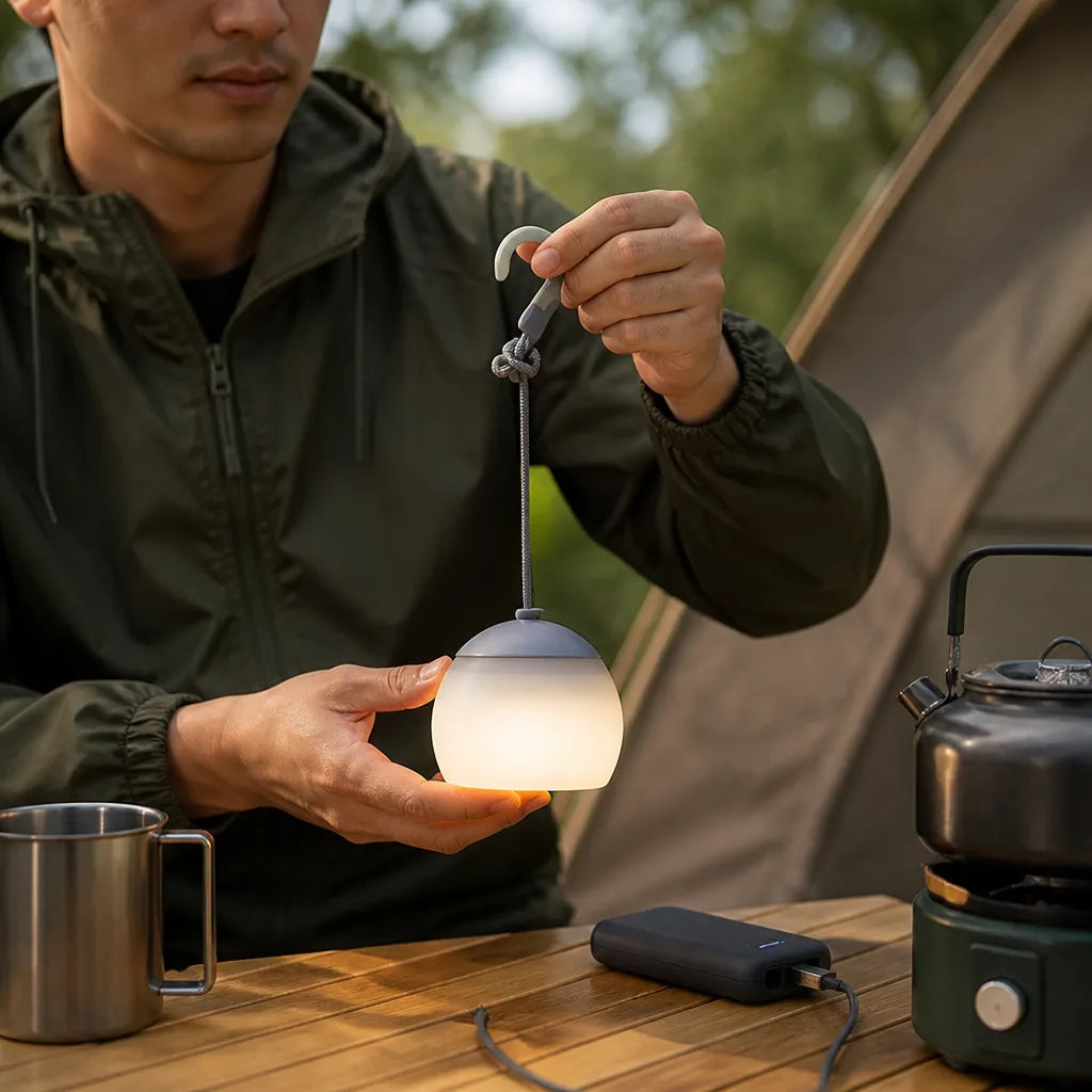 Camping Lantern USB Rechargeable Foldable Hanging