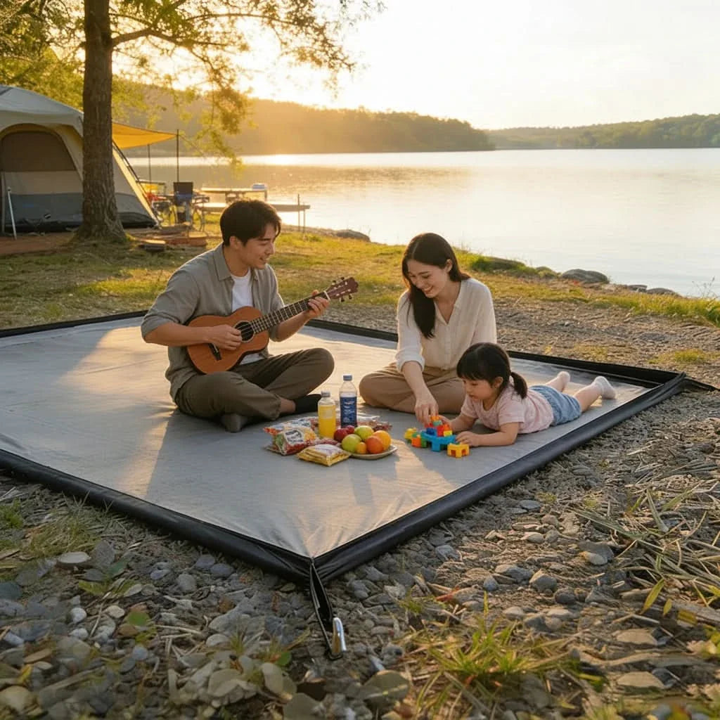Camping Mat Waterproof Oxford Raised Edge Portable & Lightweight