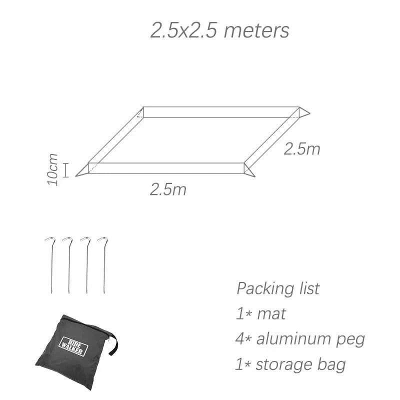 Camping Mat Waterproof Oxford Raised Edge Portable & Lightweight