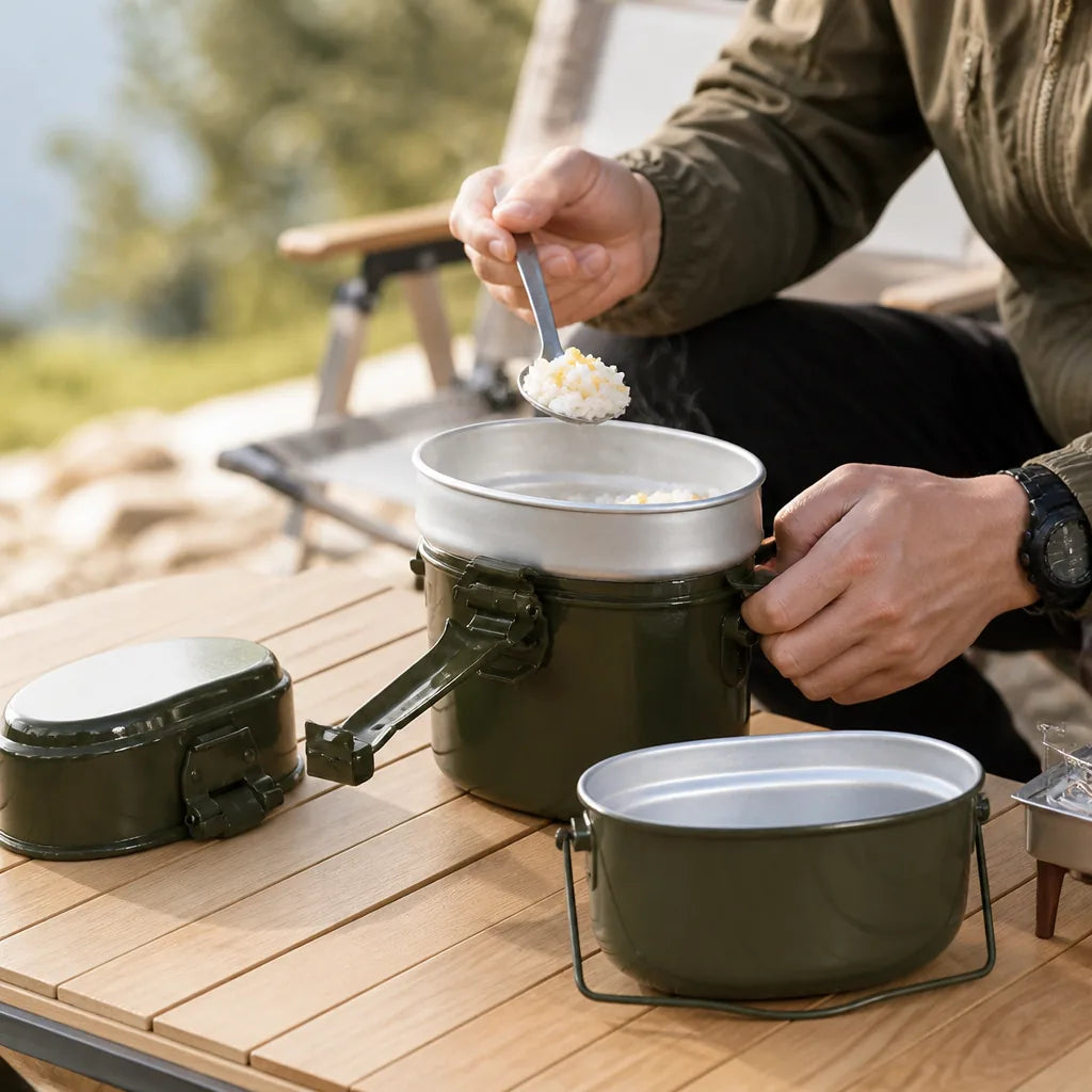 Camping Mess Kit Aluminum Alloy Pot & Cup
