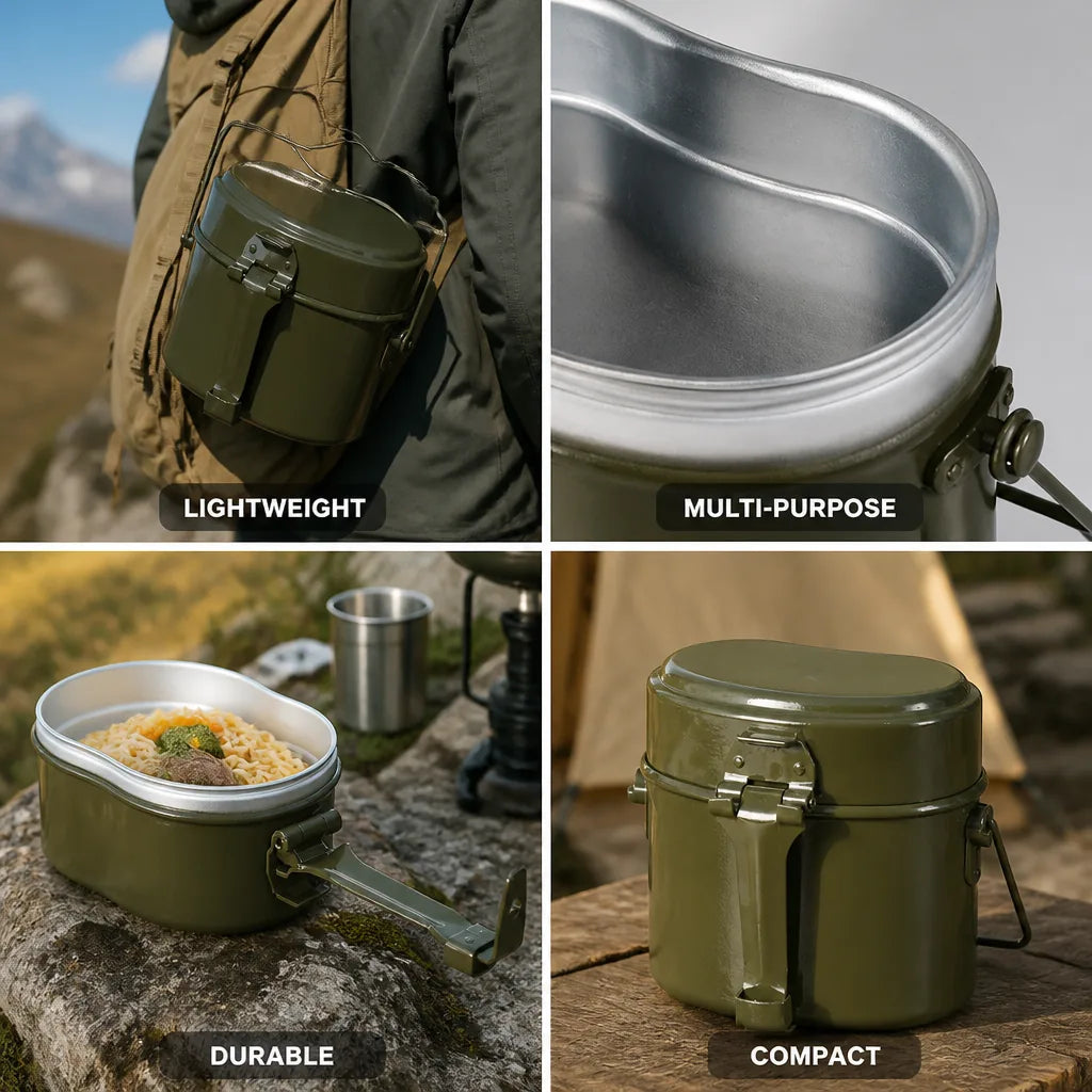 Camping Mess Kit Aluminum Alloy Pot & Cup