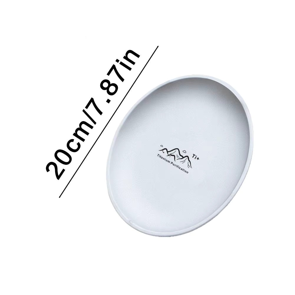 Camping Plate Titanium Alloy Ultra-Light Antibacterial