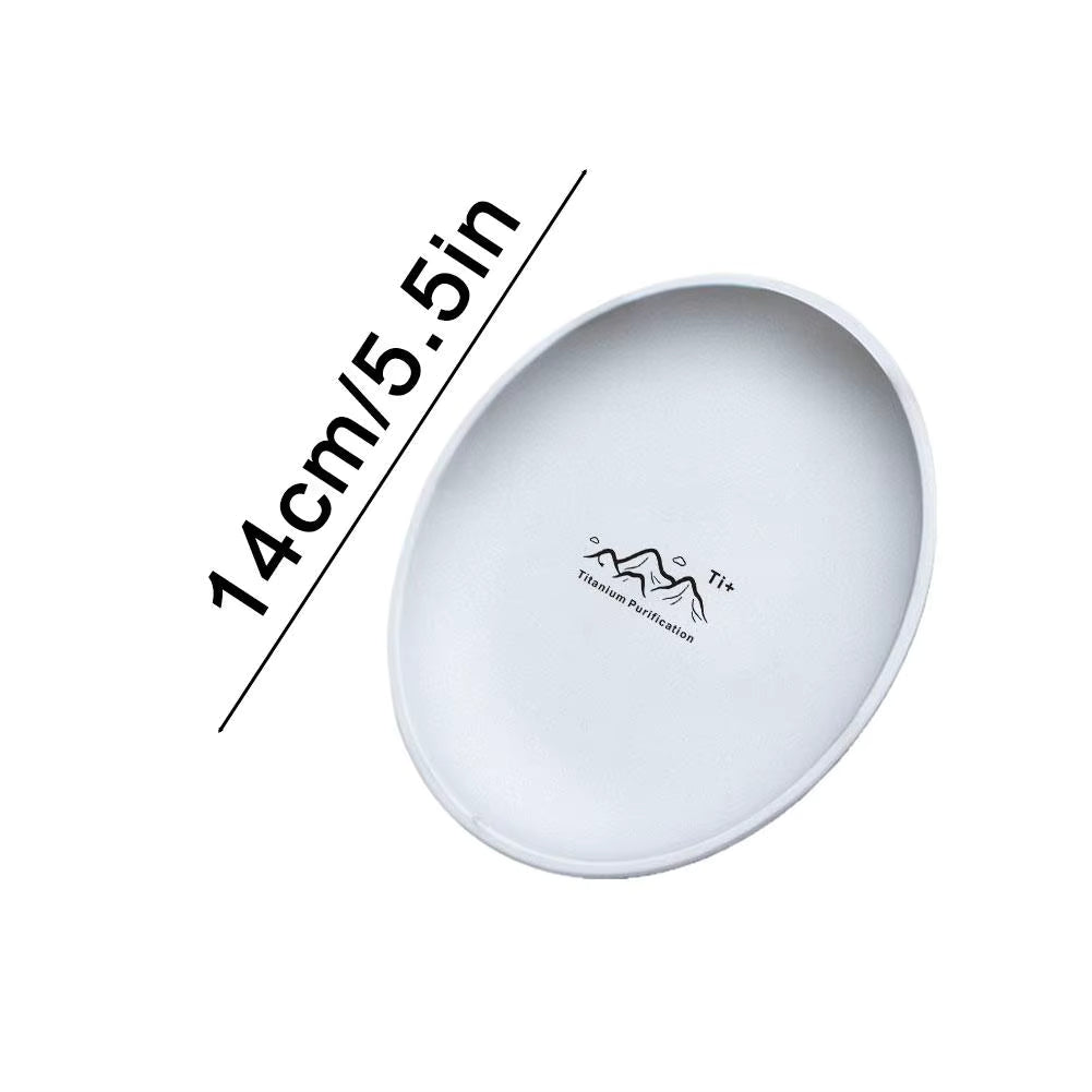 Camping Plate Titanium Alloy Ultralight Antibacterial