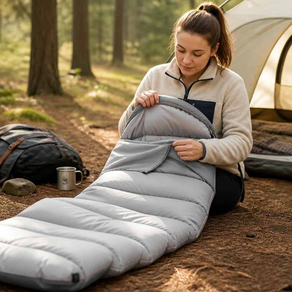 Camping Sleeping Bag Thermoregulating Insulation Lightweight & Compact