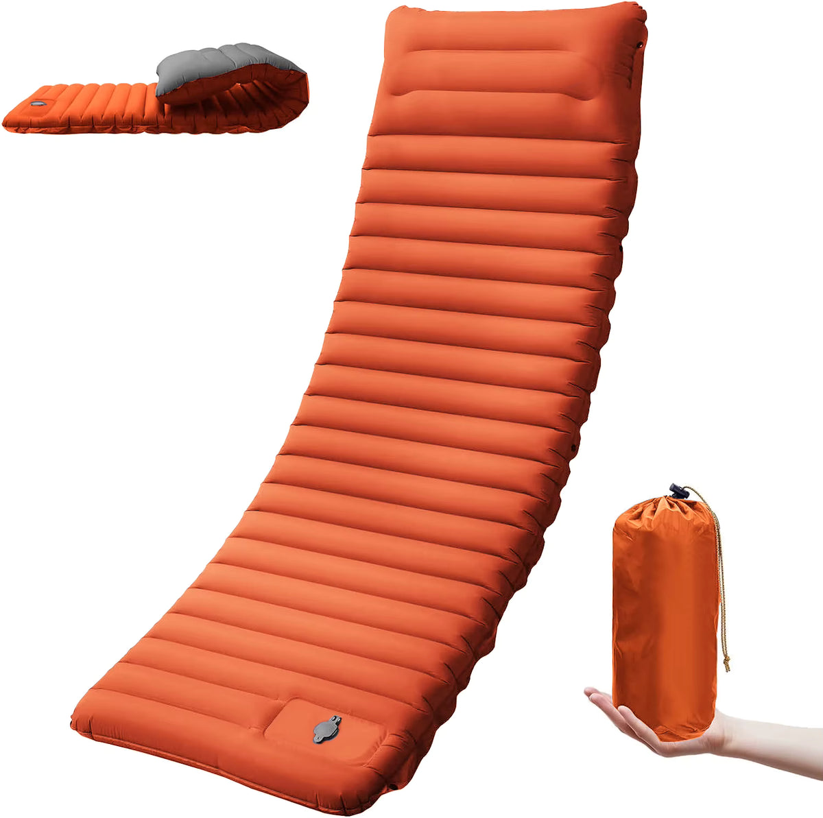 Camping Sleeping Pad 4 Inch Self-Inflating TPU Nylon