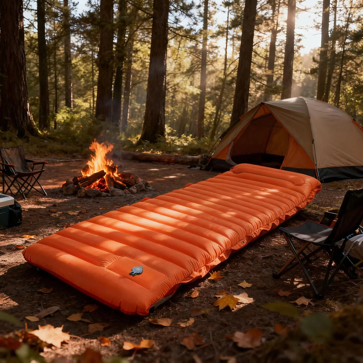 Camping Sleeping Pad Self-Inflating 4-Inch TPU Nylon