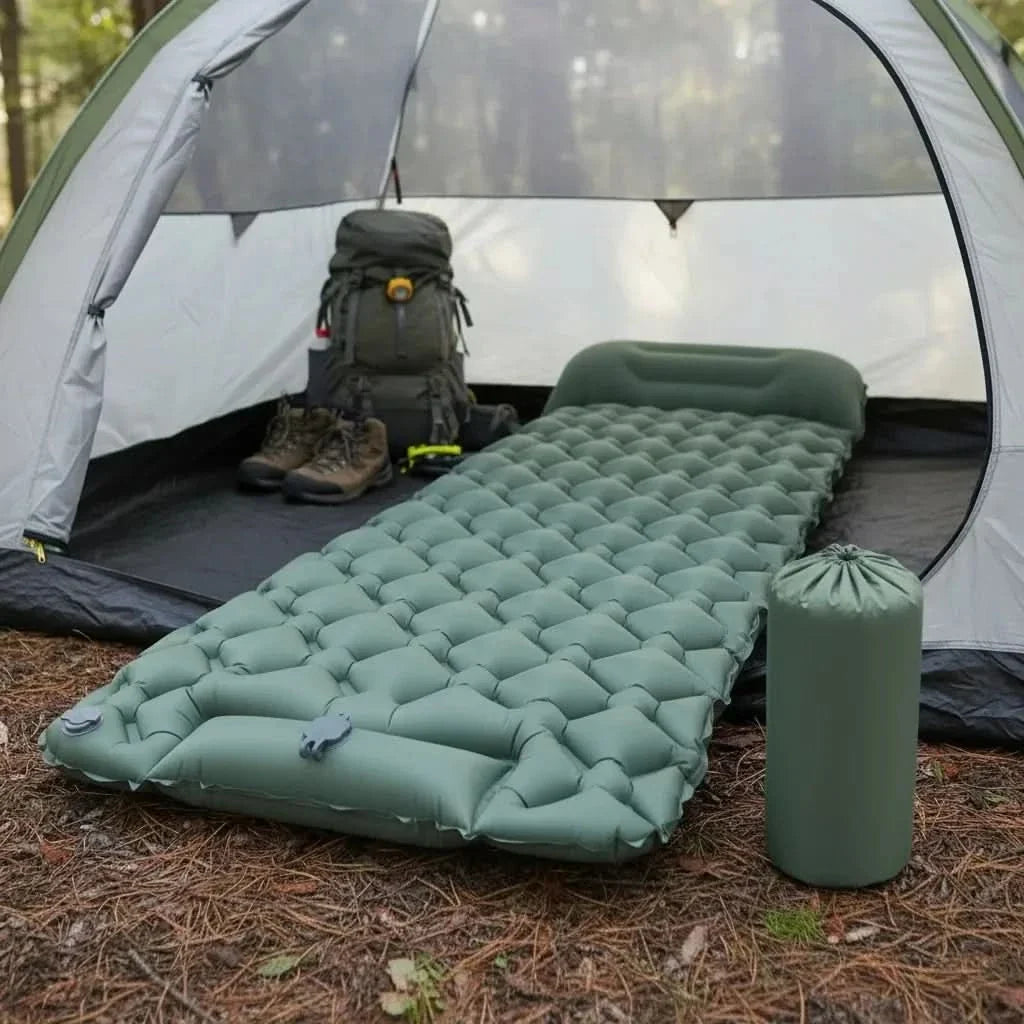 Camping Sleeping Pad Ultralight TPU Built-In Pump