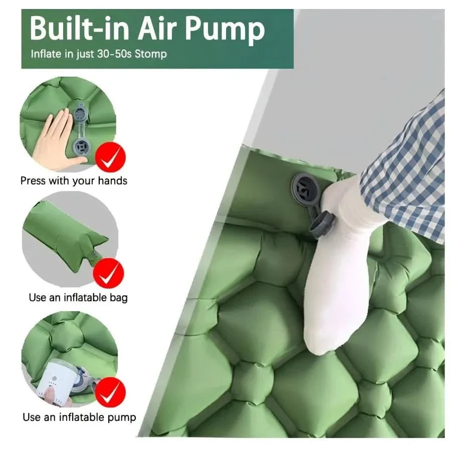 Camping Sleeping Pad Ultralight TPU Built-In Pump