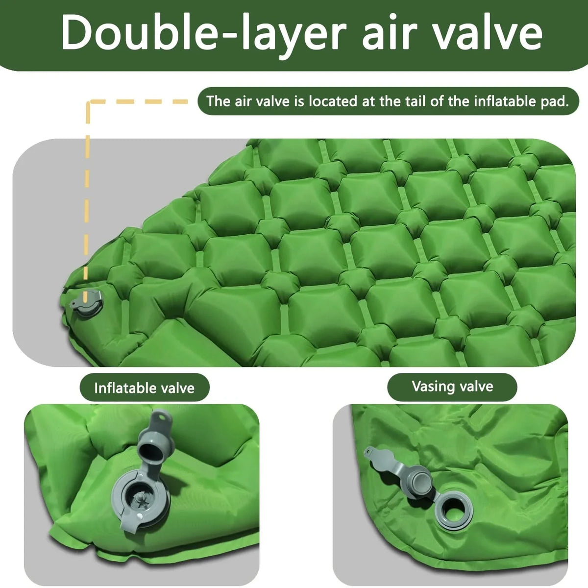 Camping Sleeping Pad Ultralight TPU Built-In Pump