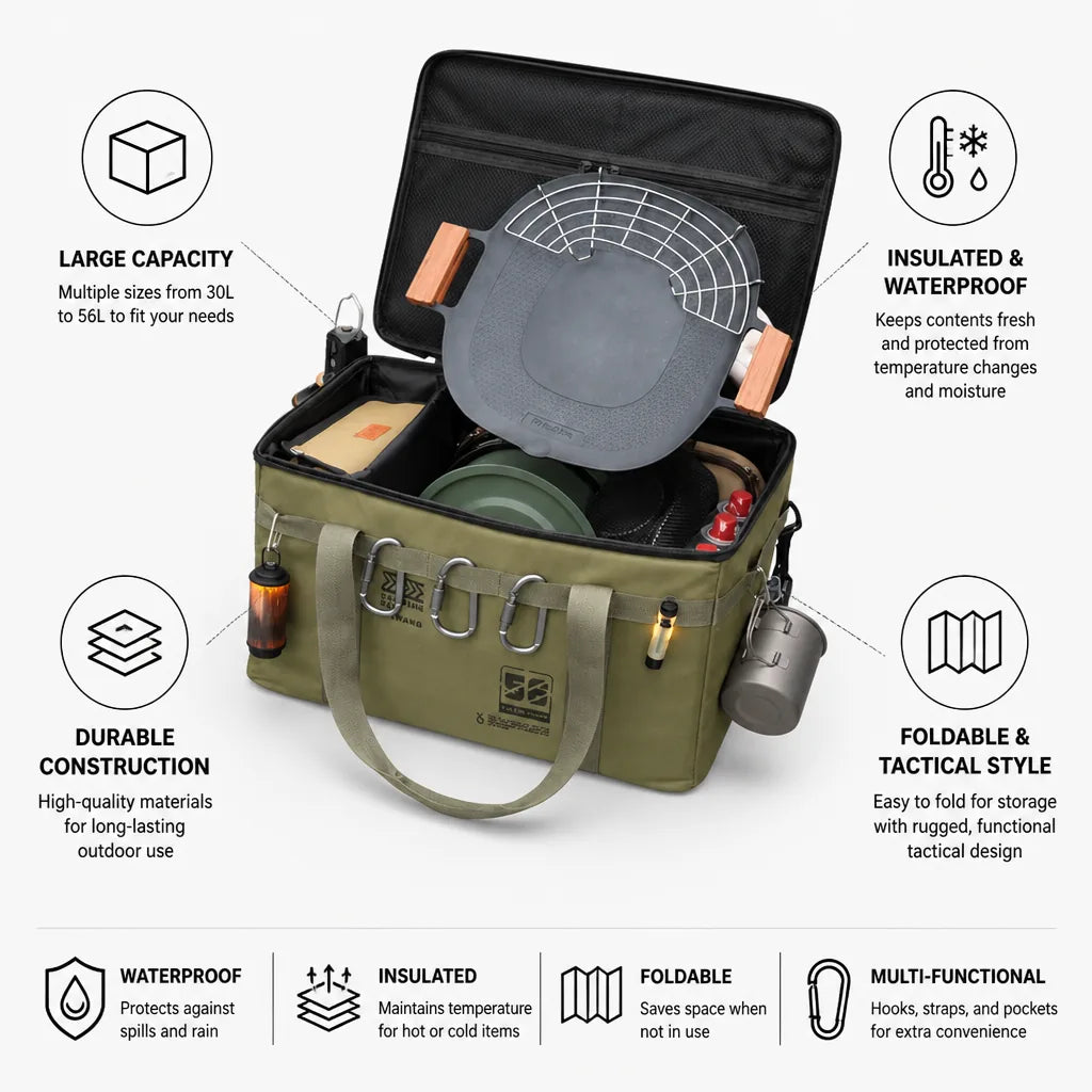 Camping Storage Bag Insulated & Waterproof Tactical Foldable