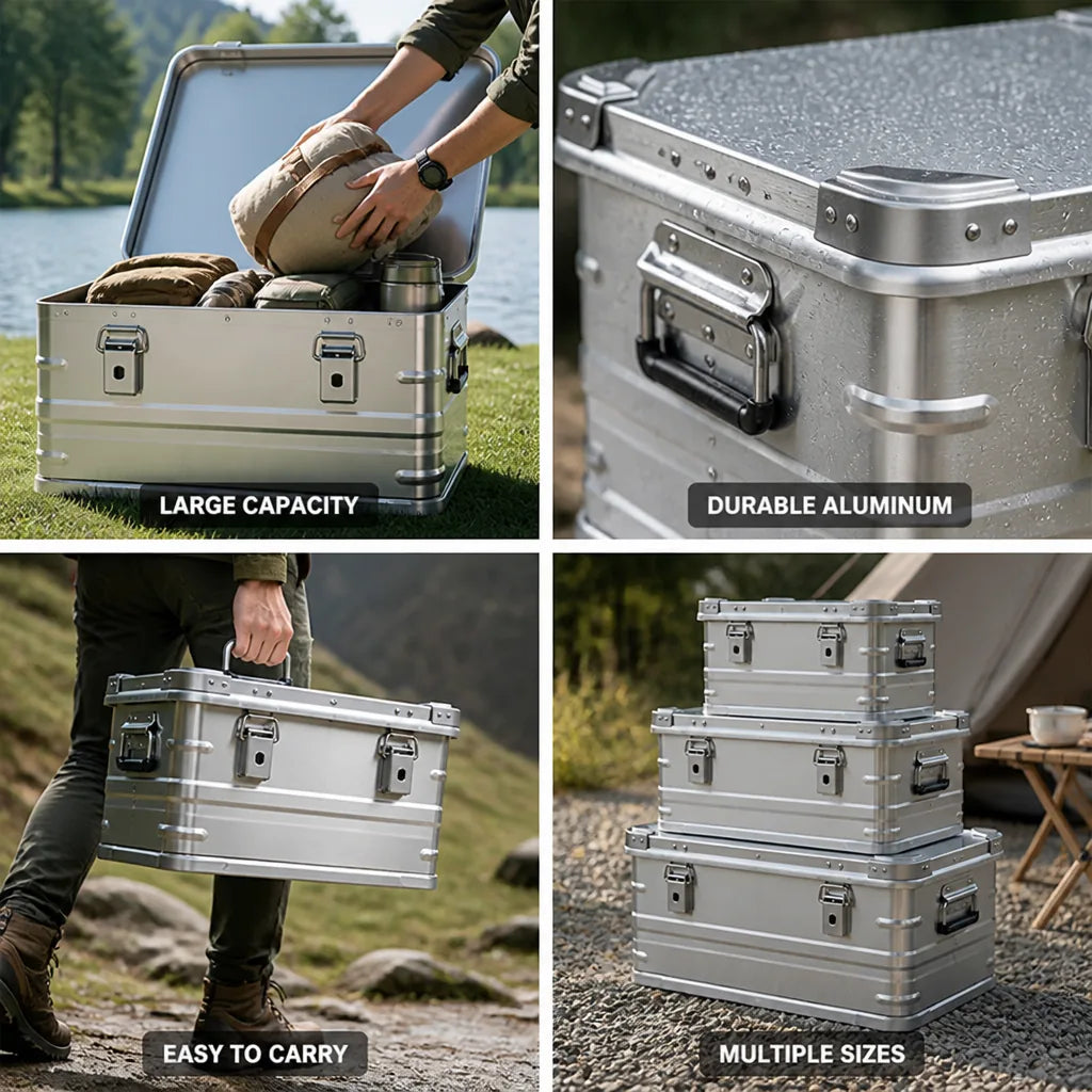 Camping Storage Box Aluminum Alloy 80L