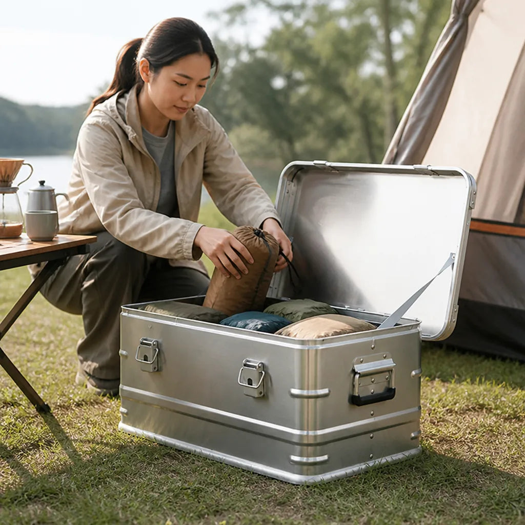 Camping Storage Box Aluminum Alloy Large Capacity