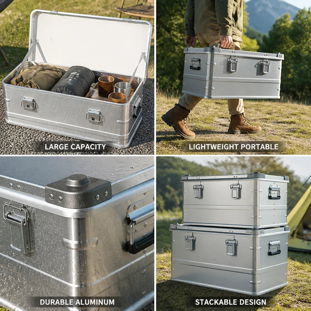 Camping Storage Box Aluminum Alloy Large Capacity