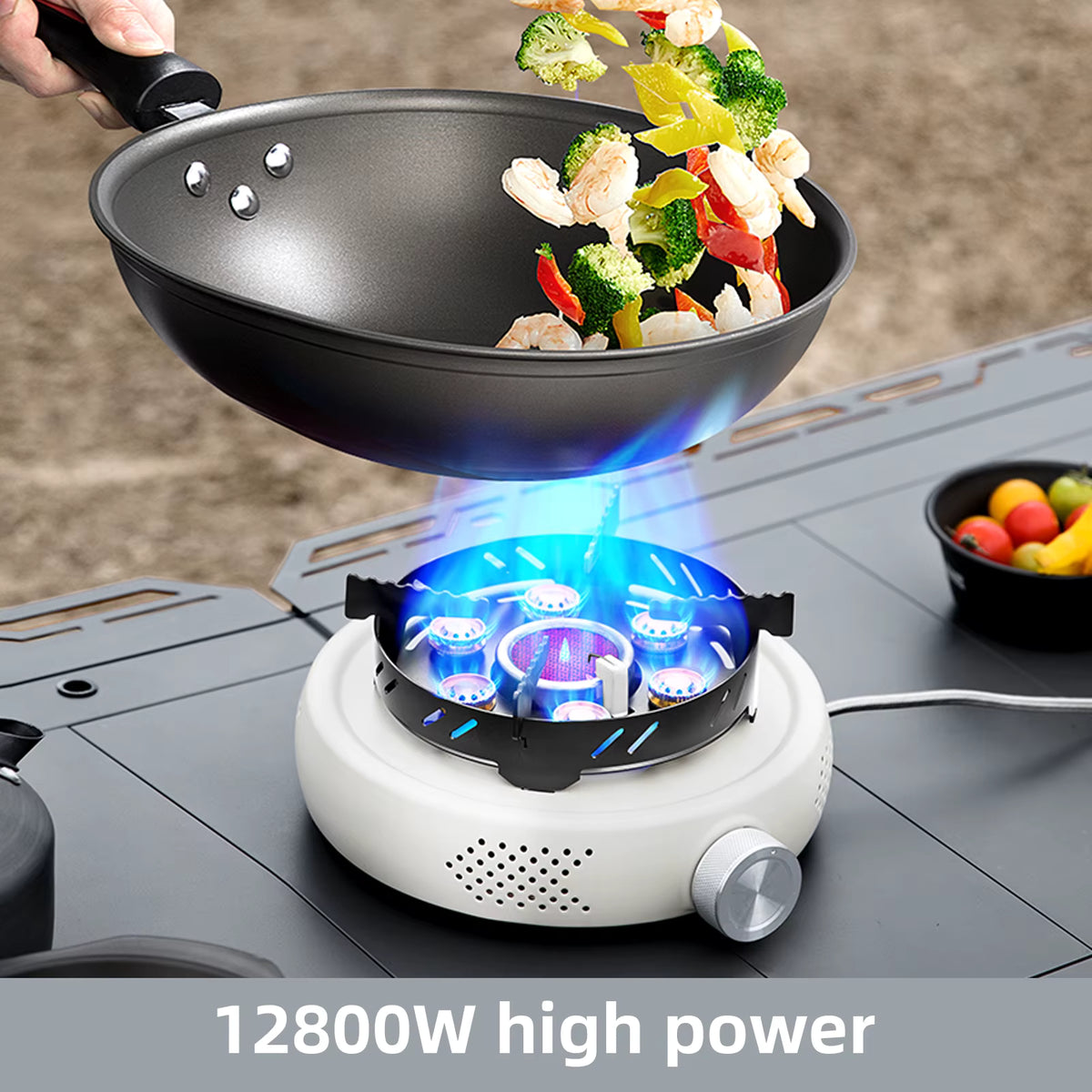 Camping Stove 12800W Windproof Split Burner With Adapter