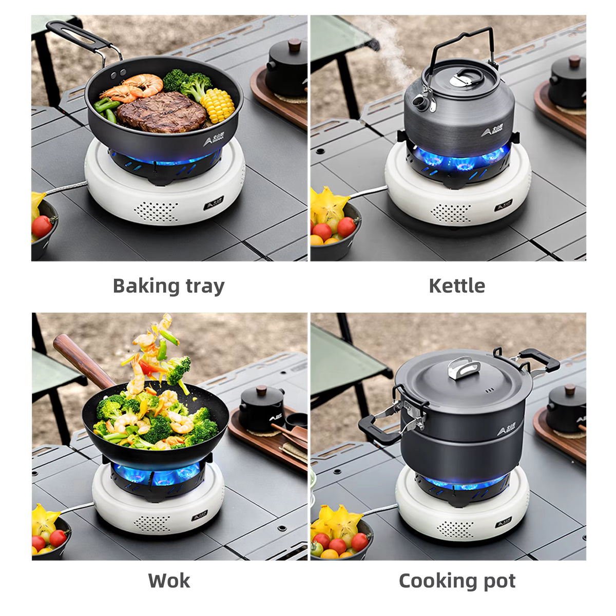 Camping Stove 12800W Windproof Split Burner With Adapter