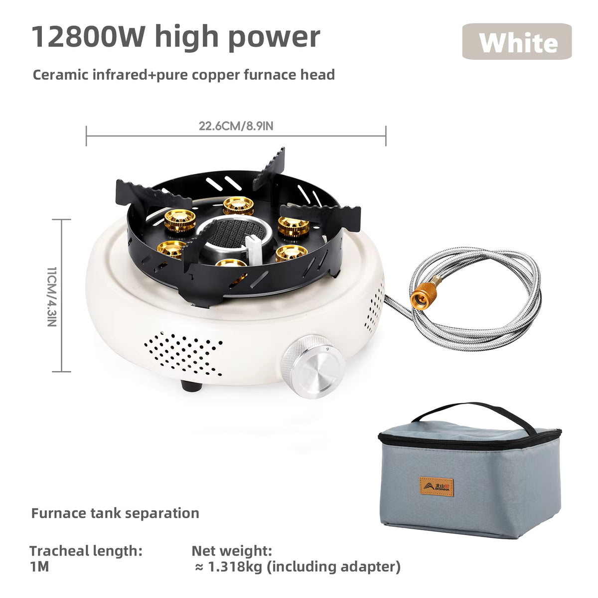 Camping Stove 12800W Windproof Split Burner With Adapter