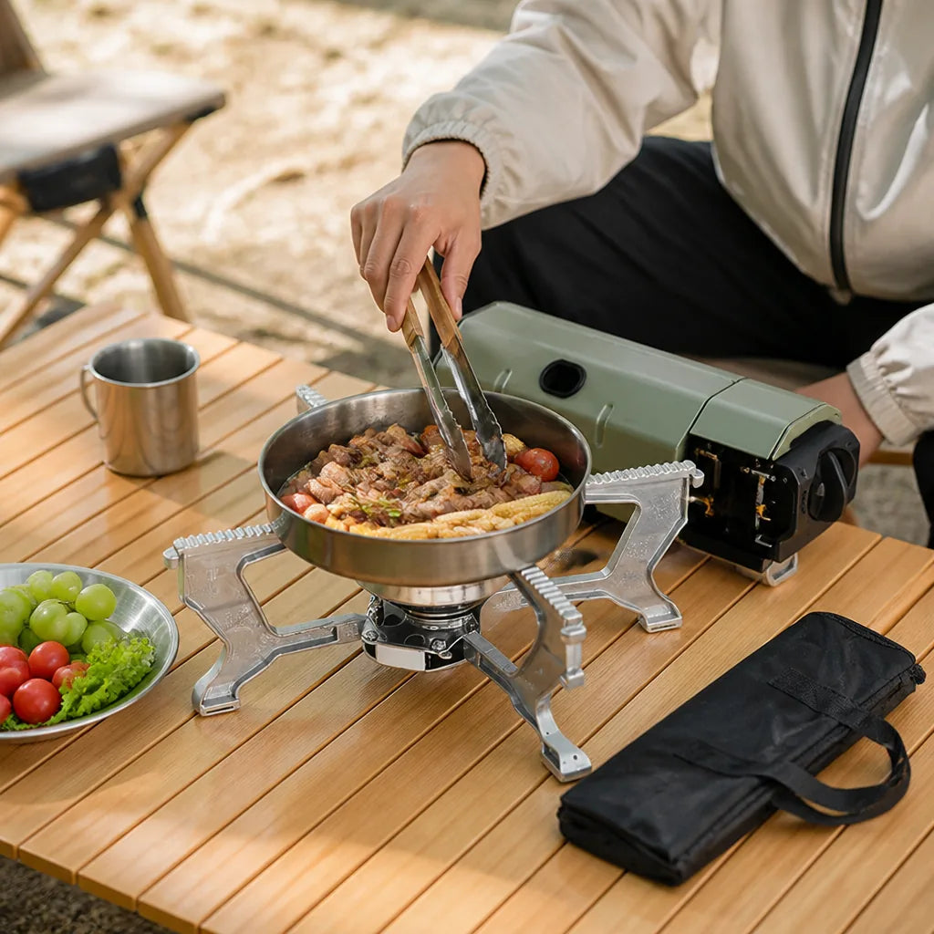 Camping Stove 2600W Folding Stainless Steel