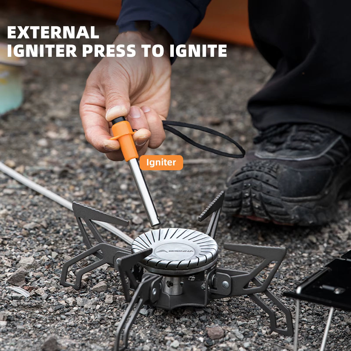 Camping Stove 4000W Swirl Flame Remote Canister