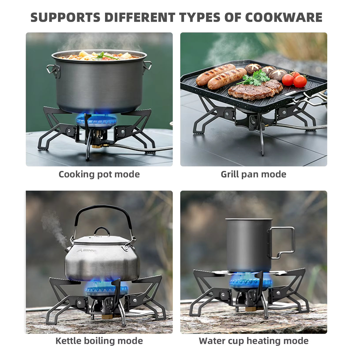 Camping Stove 4000W Swirl Flame Remote Canister