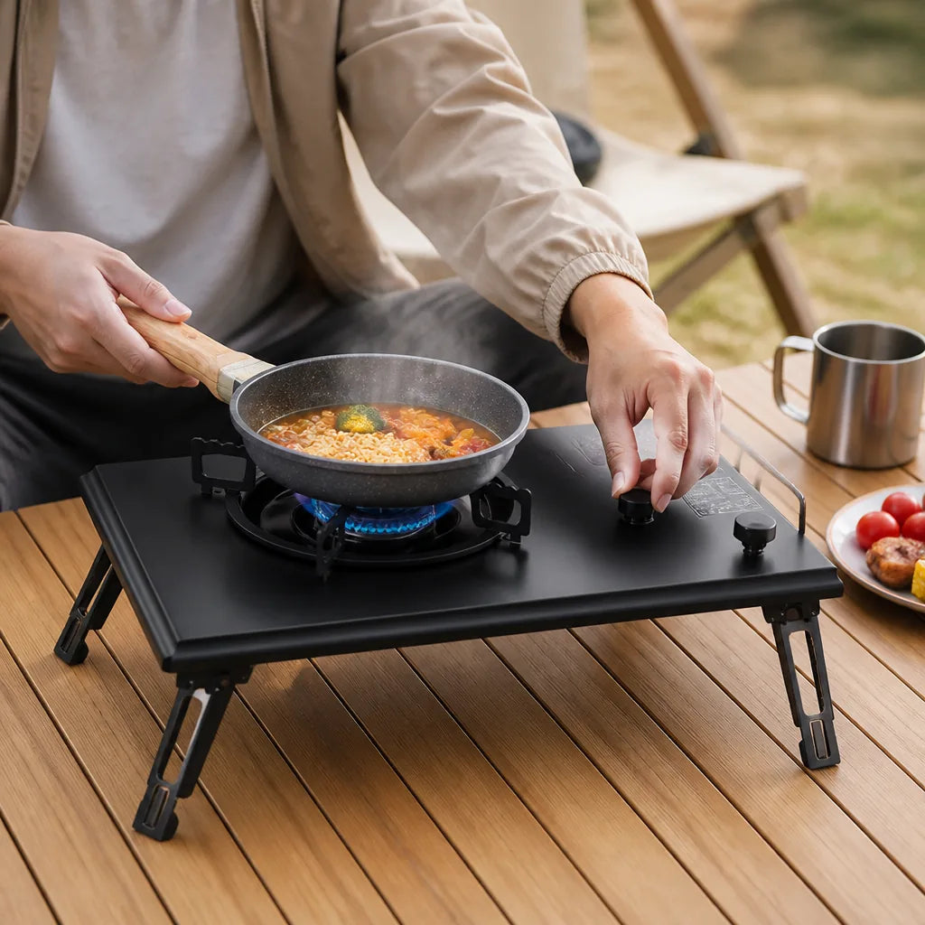 Camping Stove 6500W One-Click Ignition Windproof