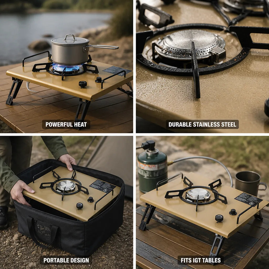 Camping Stove Portable Stainless Steel 4000W
