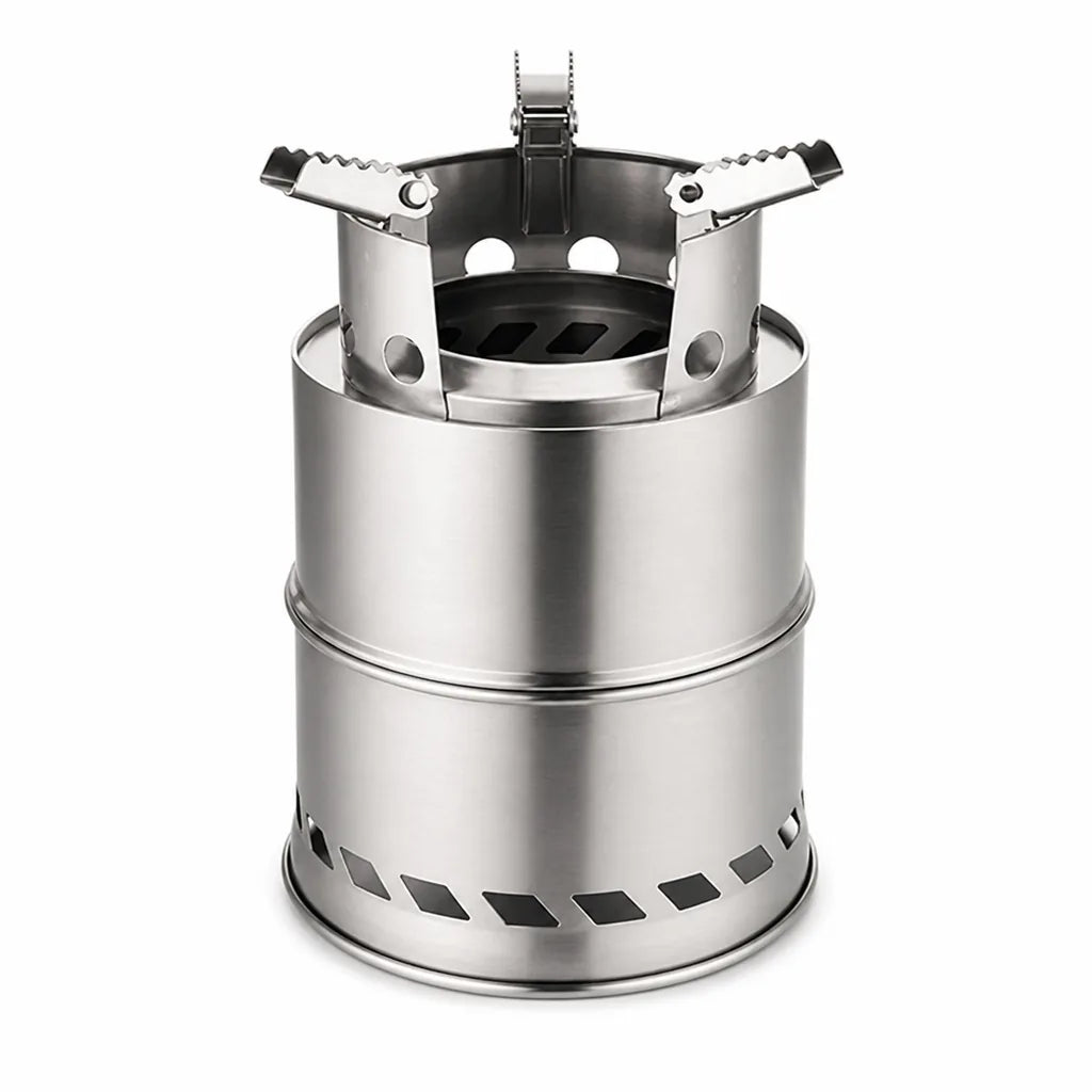Camping Stove Stainless Steel Wood-Fueled Compact