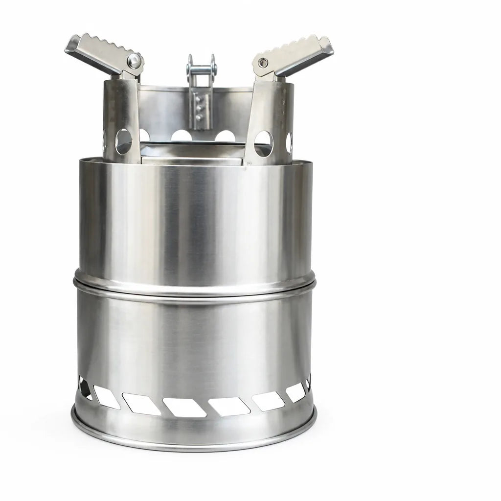 Camping Stove Stainless Steel Wood-Fueled Compact