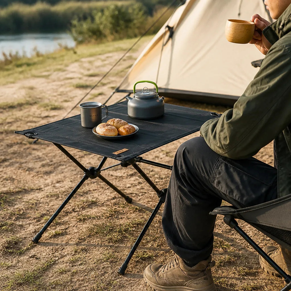 Camping Table Foldable Aluminum Frame 600D Oxford Fabric